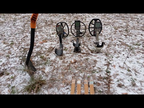 Видео: Сравнение трех приборов Quest Q20 и Nokta Makro Simplex Plus и Minelab X-Terra Elite