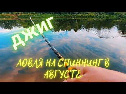 Видео: Ловля щуки на джиг с берега.  Рыбалка в августе на реке. Ловля спиннингом на Клязьме.