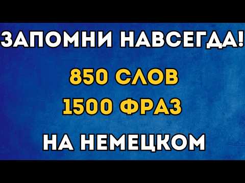 Видео: ЛЕГКО ВЫУЧИ 850 НЕМЕЦКИХ СЛОВ И 1500 ФРАЗ УРОВНЯ A2 - Слова и фразы на каждый день - Аудирование