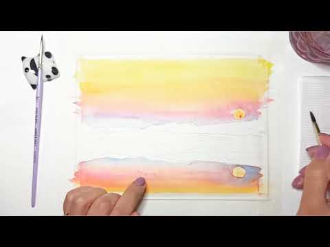 Видео: Онлайн-курс по рисованию акварелью «Мир пейзажей». Урок «Рисуем лодку на рассвете»