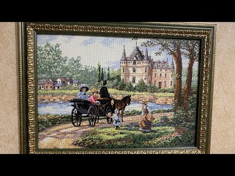 Видео: Вишивка хрестиком від DIMENSIONS «M’Lady’s Chateau» (Леди Шато, 03790). Готова робота та оформлення.