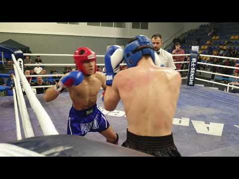 Видео: Gancho Ivanov - Държавно първенство по Кик Бокс в стил Лоу Кик " Червен Ъгъл' 57кг"