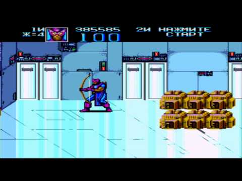 Видео: [SEGA] Captain America and the Avengers (RUS) [Hawkeye] Прохождение / Walkthrough part 2