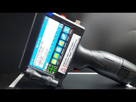 Видео: Каплеструйный маркиратор 12,7мм Ручной кодер Маркировщик