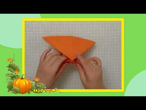 Видео: Орігамі+аплікація «Веселе Гарбузятко»
