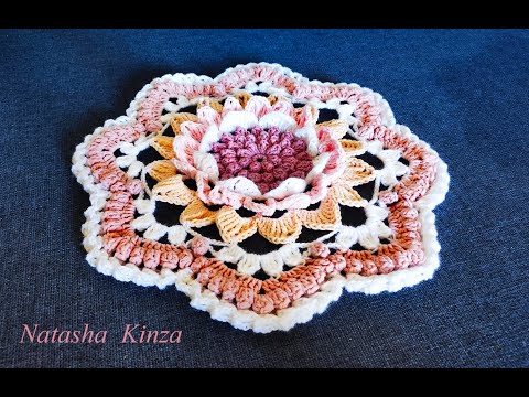 Видео: Роскошный мотив для САЛФЕТКИ, КОВРА, ПЛЕДА, СКАТЕРТИ, СИДЕНЬЯ../youtube crochet for beginners