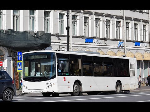 Видео: Автобус 102 | Volgabus-5270.05 (ZF) | борт 6849 | Санкт-Петербург