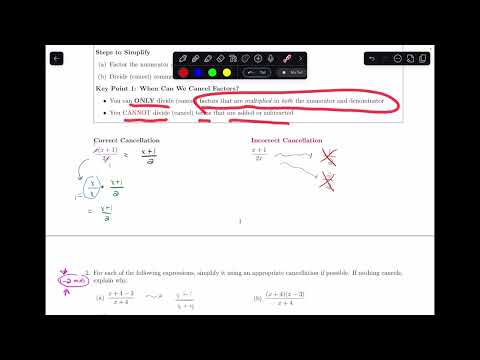Видео: Упрощение рациональных выражений || 1.6.2 Прелюдия к исчислению