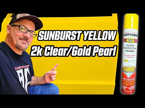 Видео: Новые краски Rustoleum TURBO (солнечно-жёлтый) и (золотой перламутровый) с 2K Clear Plus. Советы ...