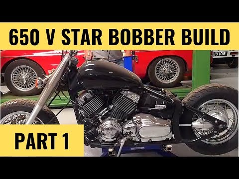 Видео: Сборка боббера Yamaha V Star Dragstar XVS 650 AIS Удаление