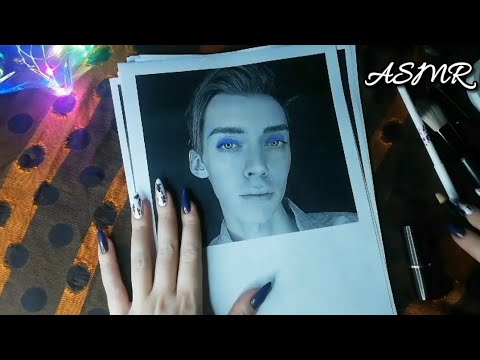 Видео: АСМР макияж для фото, близкий шепот • ASMR мурашки, звук бумаги, расчёсывание, кисточки