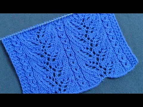 Видео: 🔝Летний ажурный узор Веточки спицами + схема узора!