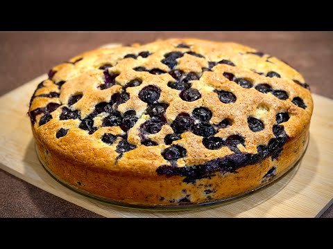 Видео: Лесен и много вкусен сладкиш с боровинки🫐Ну очень вкусный пирог с черникой 🫐 delicious blueberry pie