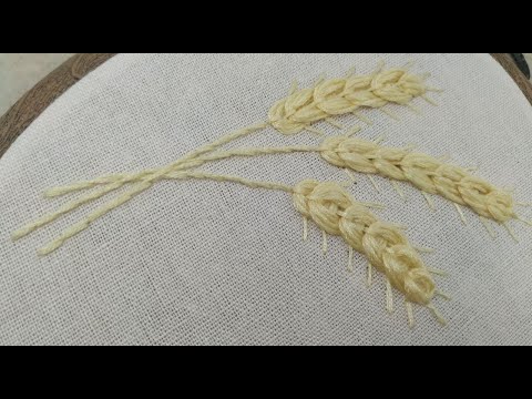 Видео: Як вишити пшеничний колосок | Wheat embroidery |