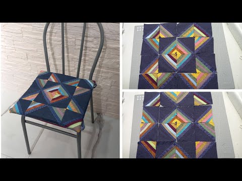 Видео: Сшила подушку для стула из кромок от ткани. Простой способ и быстрый результат