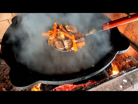 Видео: Плов из Булгура и Киноа с говядиной На Огне / Очень вкусно!