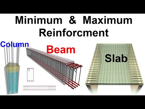 Видео: Минимальное и максимальное армирование для балок, колонн, плит и фундаментов