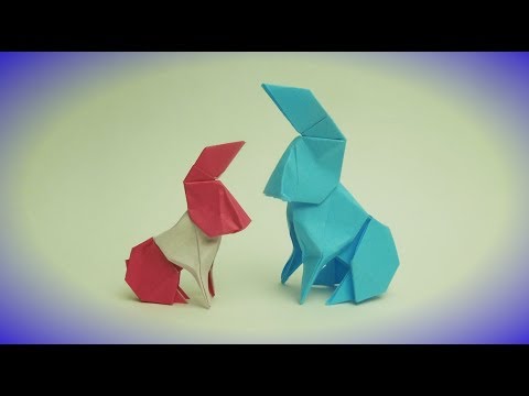 Видео: Оригами заяц из бумаги
