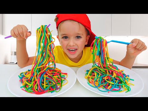 Видео: Влад и Ники играют с мамой | Веселые истории для детей