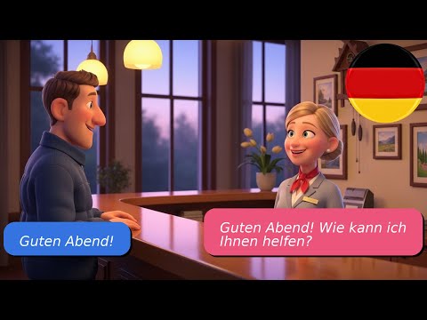 Видео: 5 простых диалогов на немецком языке А1 А2 В отеле