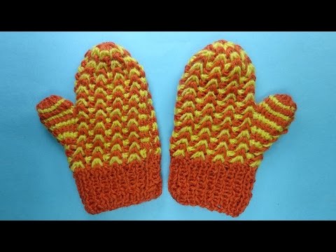 Видео: Вязание варежек   Как вязать варежки