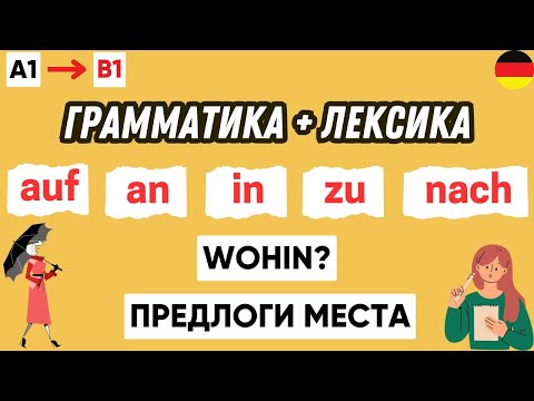 Видео: Предлоги места auf, an, in, zu, nach & Wohin? в немецком языке 🇩🇪