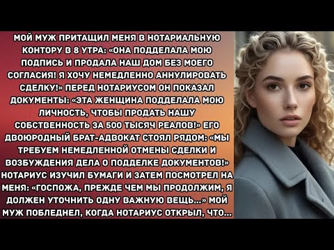 Видео: Мой муж притащил меня в нотариальную контору в 8 утра： «Она подделала мою подпись и продала наш...