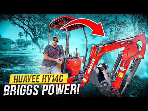 Видео: Мини-экскаватор: Huayee HY14C, бензиновый Briggs, готов к работе! (Информация о покупке в описании)