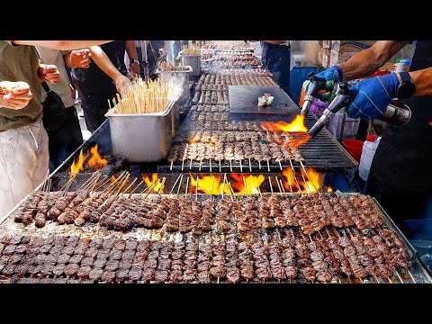 Видео: 8000 куриных шашлычков раскупаются каждый день! Amazing Chicken Stewers Master