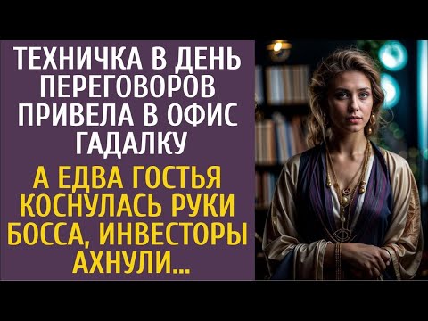 Видео: Техничка в день переговоров привела в офис гадалку… А едва гостья коснулась босса, инвесторы ахнули…