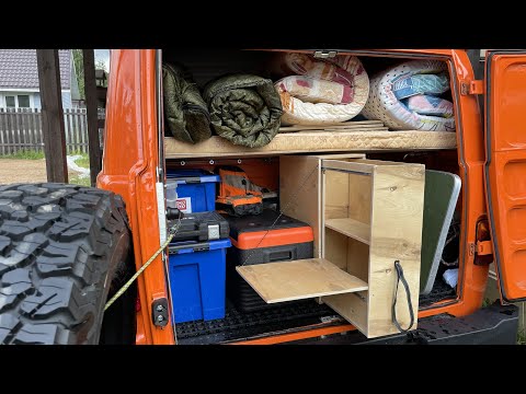 Видео: Самодельный кухонный модуль в УАЗ Буханка. И несколько дней моей жизни.