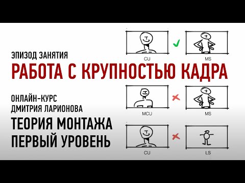 Видео: Монтаж по крупности. Эпизод занятия курса «Теория монтажа. Первый уровень» Дмитрий Ларионов