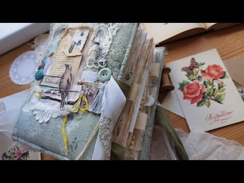 Видео: Джанкбук в эко стиле весенний Junk journal обзор