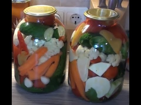 Видео: Маринованные овощи, ассорти на зиму от Марии .