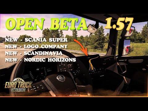 Видео: 🧡Стрим, Euro Truck Simulator 2. Открытая Бетка 1.57, Новая Скания, Скандинавия! Руль Moza R5!