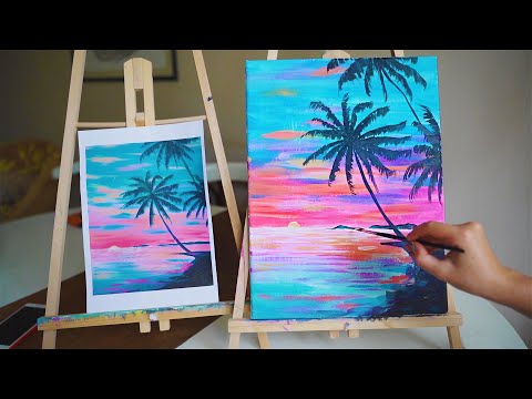 Видео: УРОК / рисуване с акрилни бои / Lesson acrylic painting beginners