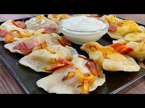 Видео: "PIEROGI" с двумя начинками, очень популярный рецепт польской кухни! Еда из фильмов "Люди в черном"