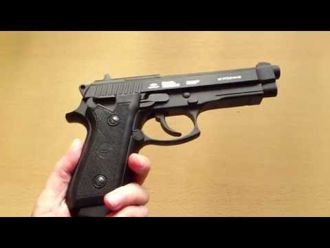 Видео: Пневматический пистолет Gletcher TAR92 (обзор, данные отстрела по скорости и кучности, цена)