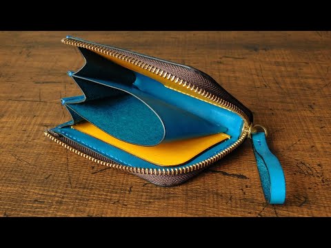Видео: [Free PDF pattern]Как сделать кошелек на молнии / leathercraft / DIY