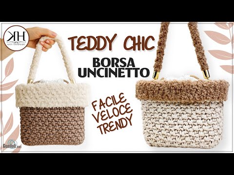 Видео: Сумка крючком "Teddy Chic" 🧸 — быстро, просто, для начинающих! 🌟 #вязаниекрючком