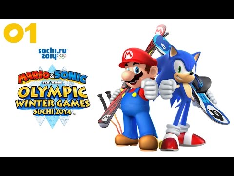 Видео: Mario & Sonic at the Sochi 2014 Olympic Winter Games - Типо Прохождение #01 (Wii U)