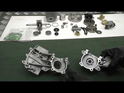 Видео: Полная сборка бензопилы 3800 (часть 1) установка коленвала