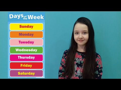 Видео: Дни недели. Days of the Week.