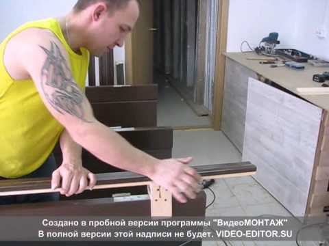 Видео: врезка дверных петель с шаблоном