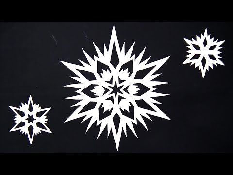 Видео: Как вырезать красивые снежинки из бумаги DIY - Простая снежинка DIY - Простые поделки.
