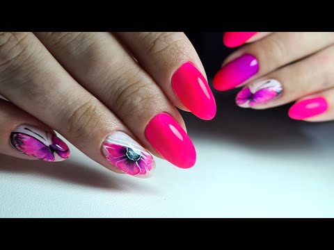Видео: ❤ ЯРКИЙ ЛЕТНИЙ маникюр 2020 ❤ рисуем БАБОЧКУ и ЦВЕТОК на ногтях ❤ ТОП ДИЗАЙН 2020 ❤