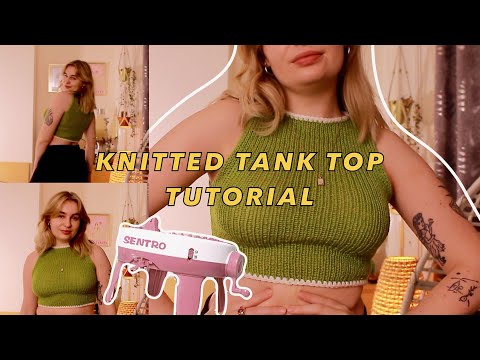 Видео: как связать майку на вязальной машине Sentro