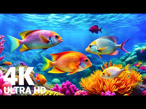Видео: Подводные чудеса 4K | Полюбуйтесь морскими животными в лучшем аквариуме 4K 🐳 Синий океан