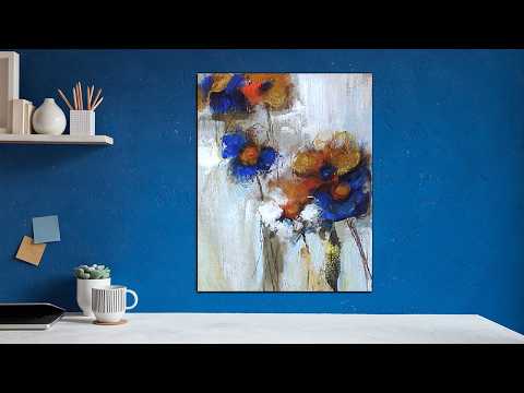 Видео: Техника акриловой живописи шаг за шагом: рисование цветов просто и абстрактно