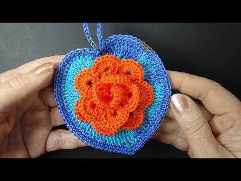 Видео: НОВИНКА! Как вязать большую цветочную валентинку